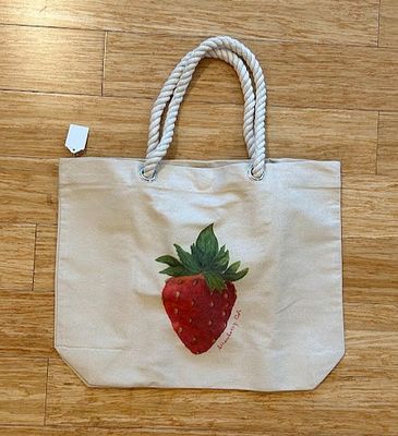 Strawberry Canvas Tote