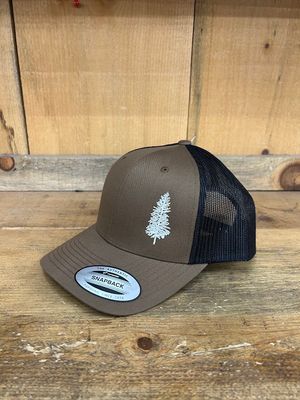Brown/Black Tree Trucker hat