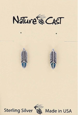 Feather Post Earrings