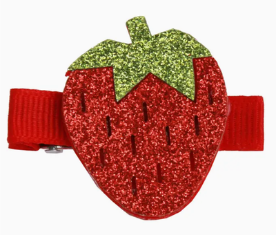 Glitter Strawberry Clip