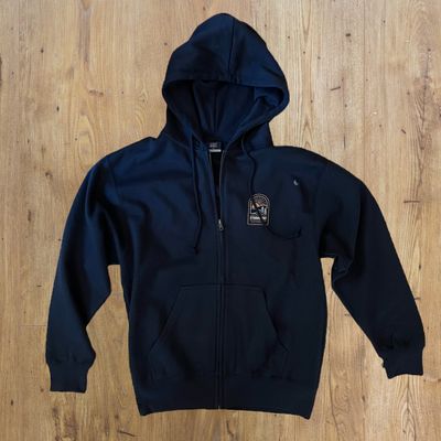 Black Fleece Zip Up - M
