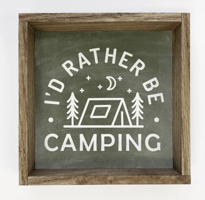 Camping Wood Sign