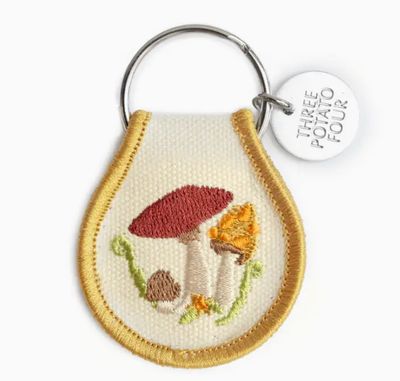 Mushroom Patchwork Keychain