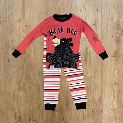 Bear Hug Pink Pajamas - 3T