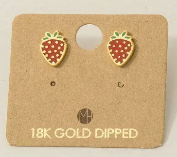 Strawberry Post Earrings
