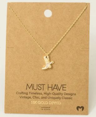 Cowboy Boot Necklace