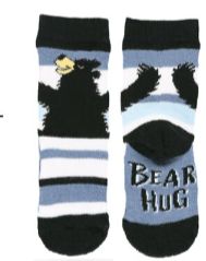 Bear Hug Blue Infant Socks 12-24M