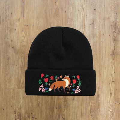 Black Fox Beanie