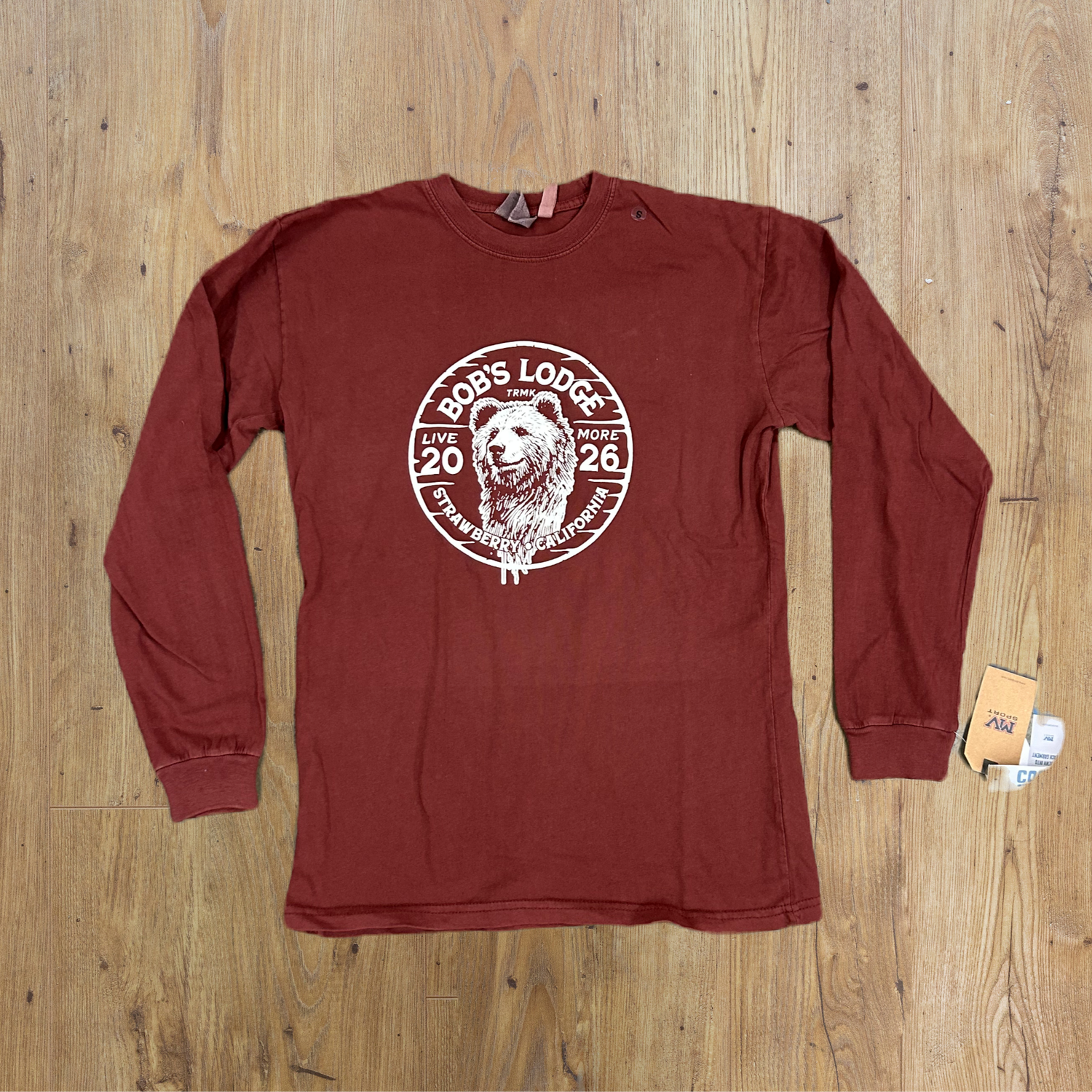 Bob's Lodge Long Sleeve - Brick Red