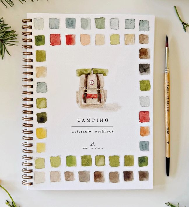 Camping Watercolor Workbook