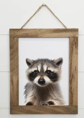 Racoon Wood Sign