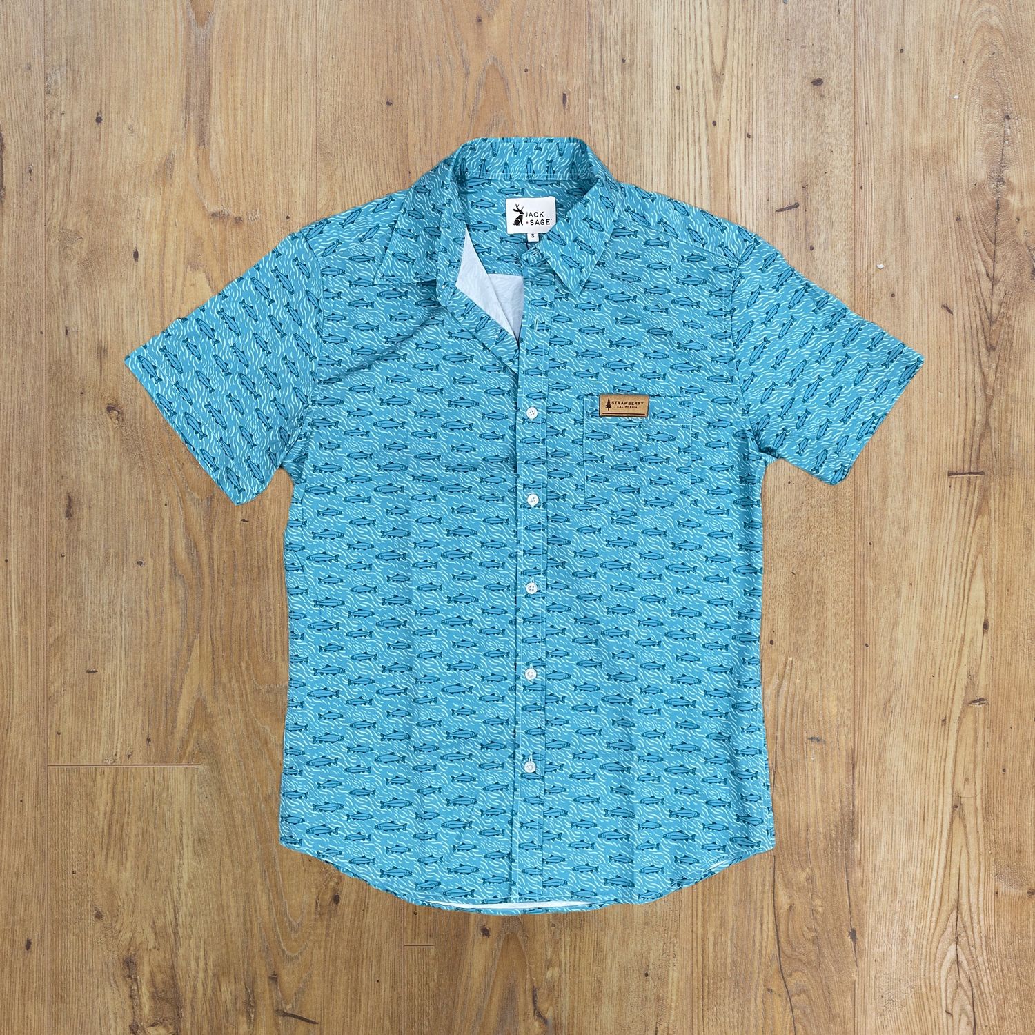 Deep Teal Fish Shirt