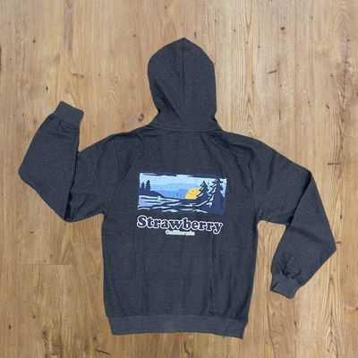 Strawberry CA Zip Up | Charcoal