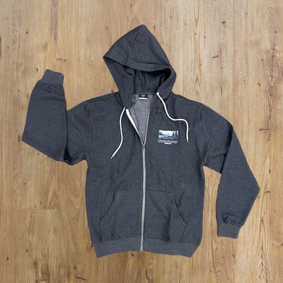 Strawberry CA Zip Up | Charcoal