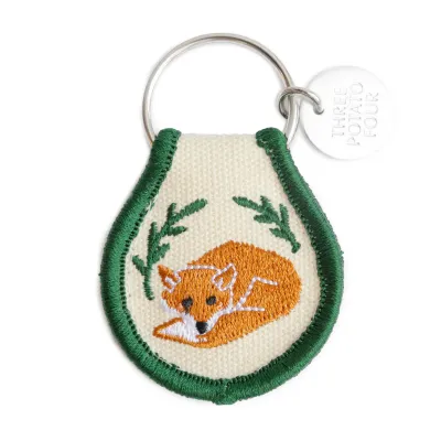 Fox Patchwork Keychain