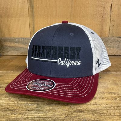 Blue/Red Embroidery Hat