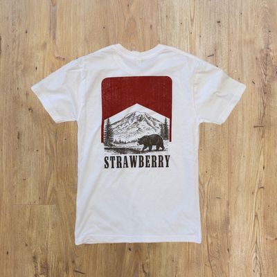 Strawberry White Tee