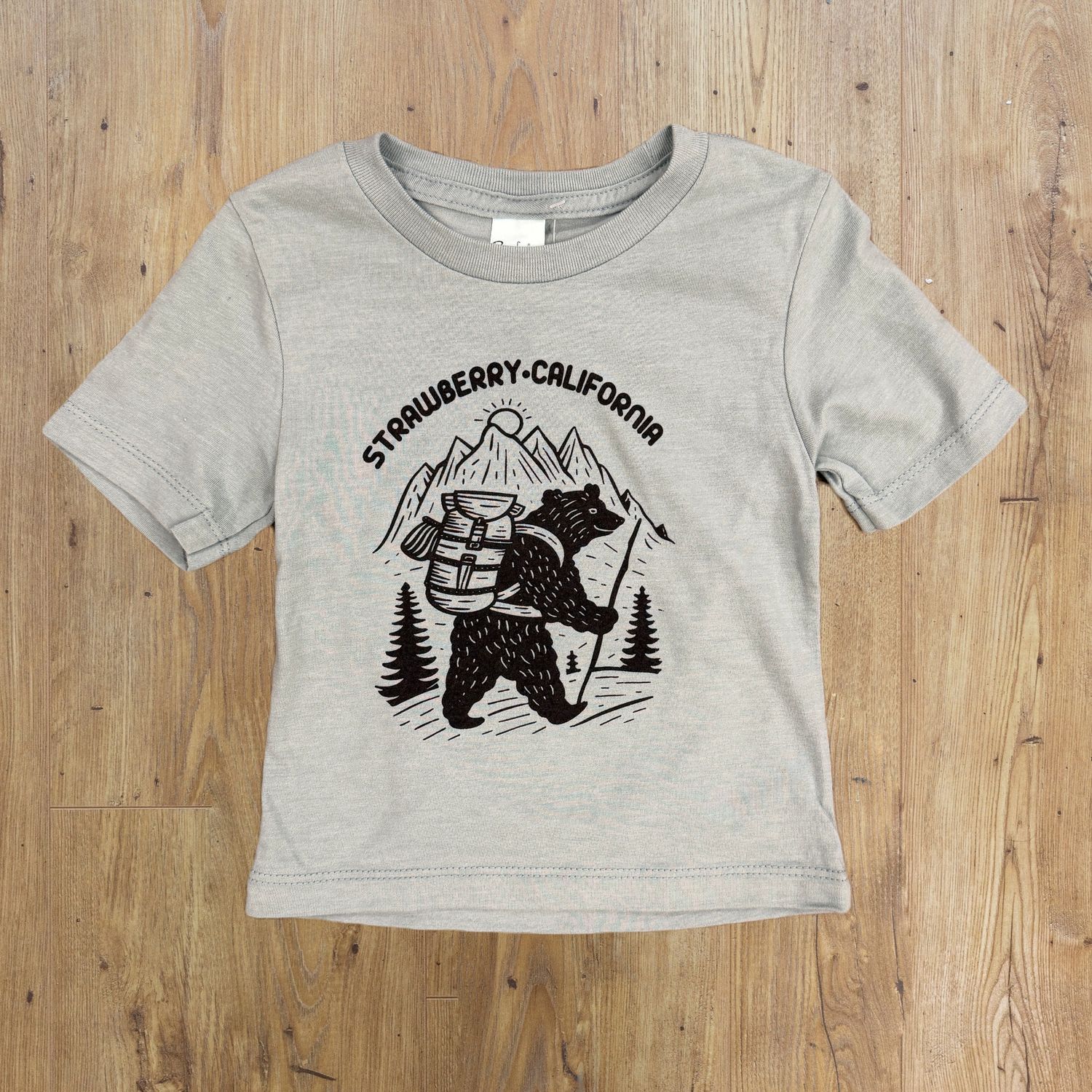 Bear Hiking Misprint Kids T-Shirt | Green
