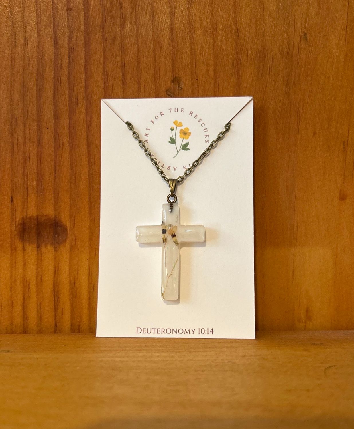 Resin Cross Necklace, Style: Squared