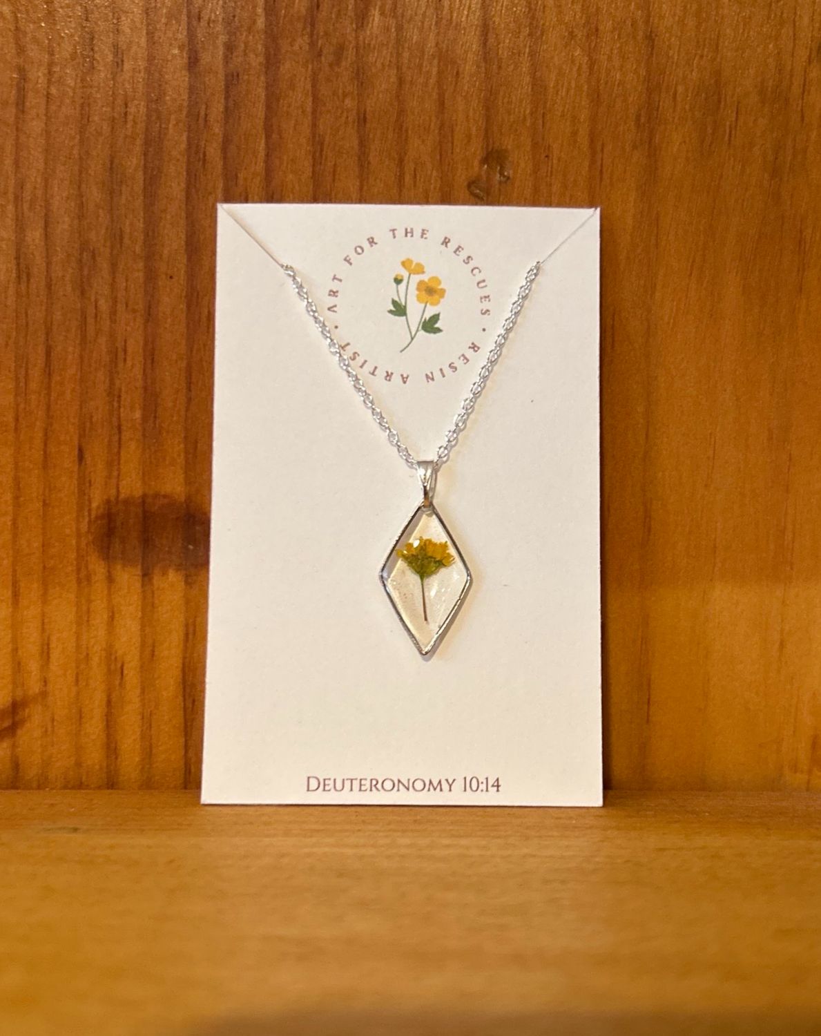 Resin Diamond Necklace, Style: California Goldfield