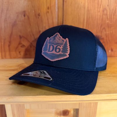 D6 Black Trucker Hat