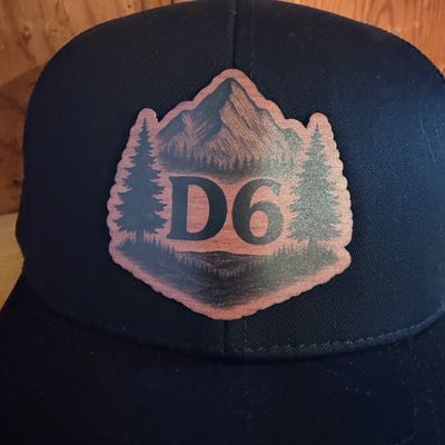 D6 Black Trucker Hat