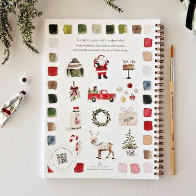 Christmas Watercolor Workbook
