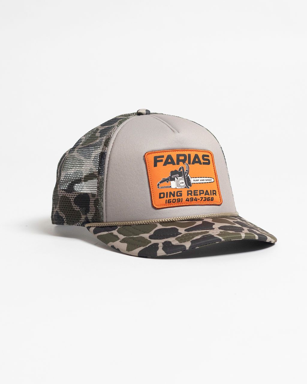 Farias Ding Repair Hat • Trucker Duck Camo