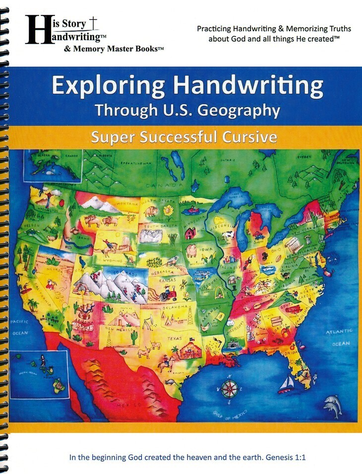 Exploring Handwriting Through U.S. Geography -  (CURSIVE EDITION)