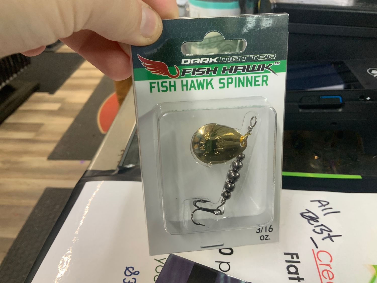 FISH HAWK SPINNER 3/16 GOLD