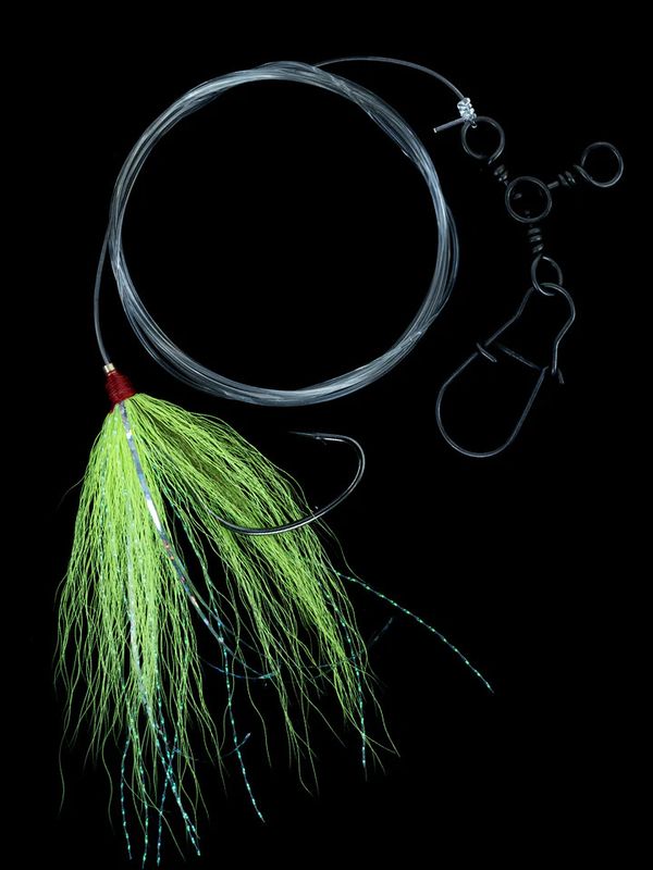 JW Fluke Rigs with Bucktail (tied on 3 way swivel with sinker snap)