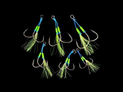 Jigging World Angel Twin Assist Hooks with Flash