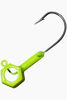 CRAPPIE MAGNET Eyehole Round Jighead , Color: Chartreuse, Size: 1/8