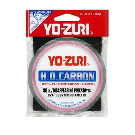 HD DISAPPEARING PINK FLUOROCARBON LEADER 30YD, Size: 30