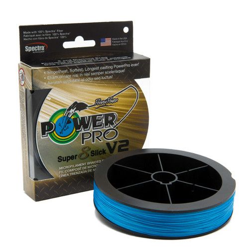 Power Pro Super SLick retail spoon 300 yard, Color: blue, Size: 15