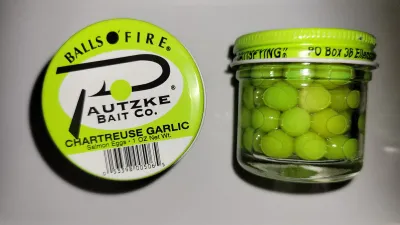 PAUTZKE BAITS CO.  BALLS OF FIRE SALMON EGGS