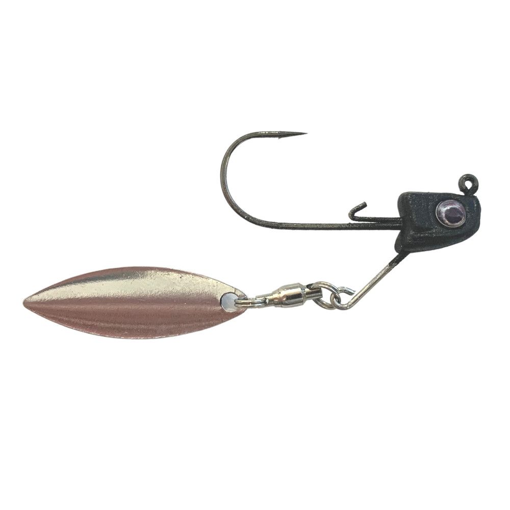 Great Lakes Sneaky Underspin, Color: Matte Black Silver, Size: 3/16oz