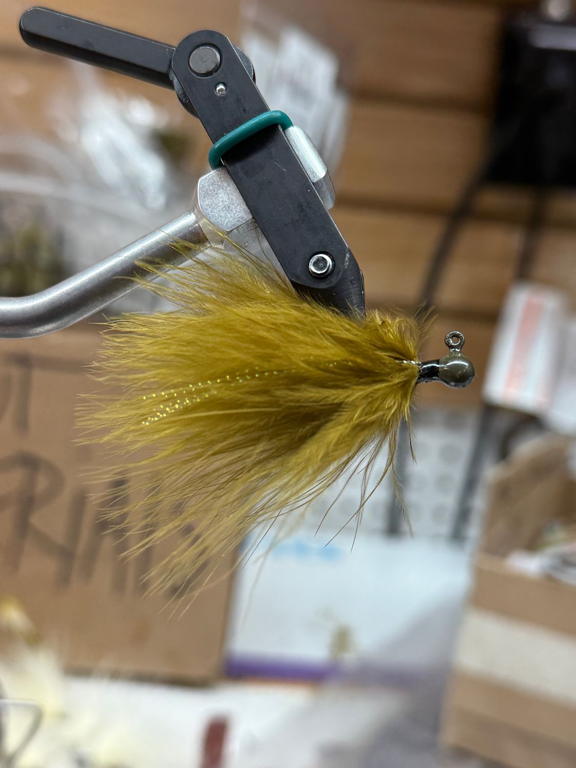 LC CUSTOMS TROUT MARABOU JIGS, Color: OLIVE, Size: 1/64