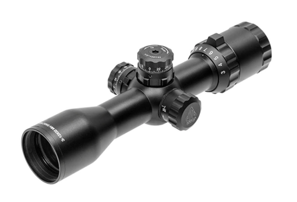 UTG® 1" BugBuster® 3-12X32 Scope, Side AO, Mil-dot, Dovetail Rings