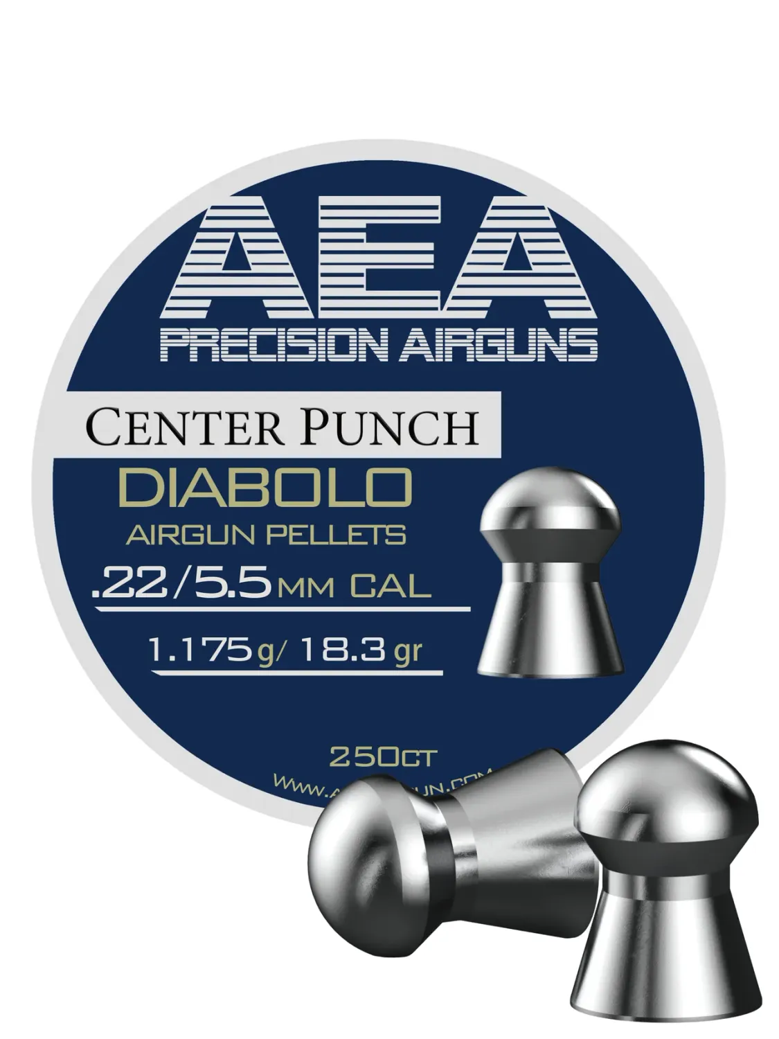 AEA Center Punch Pellets .22cal, weight: 18.3g  500 count