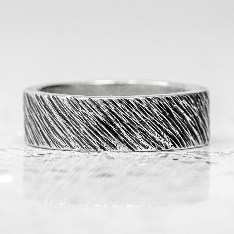 Wide Oxidised Silver Ring - Flow By Fi Mehra