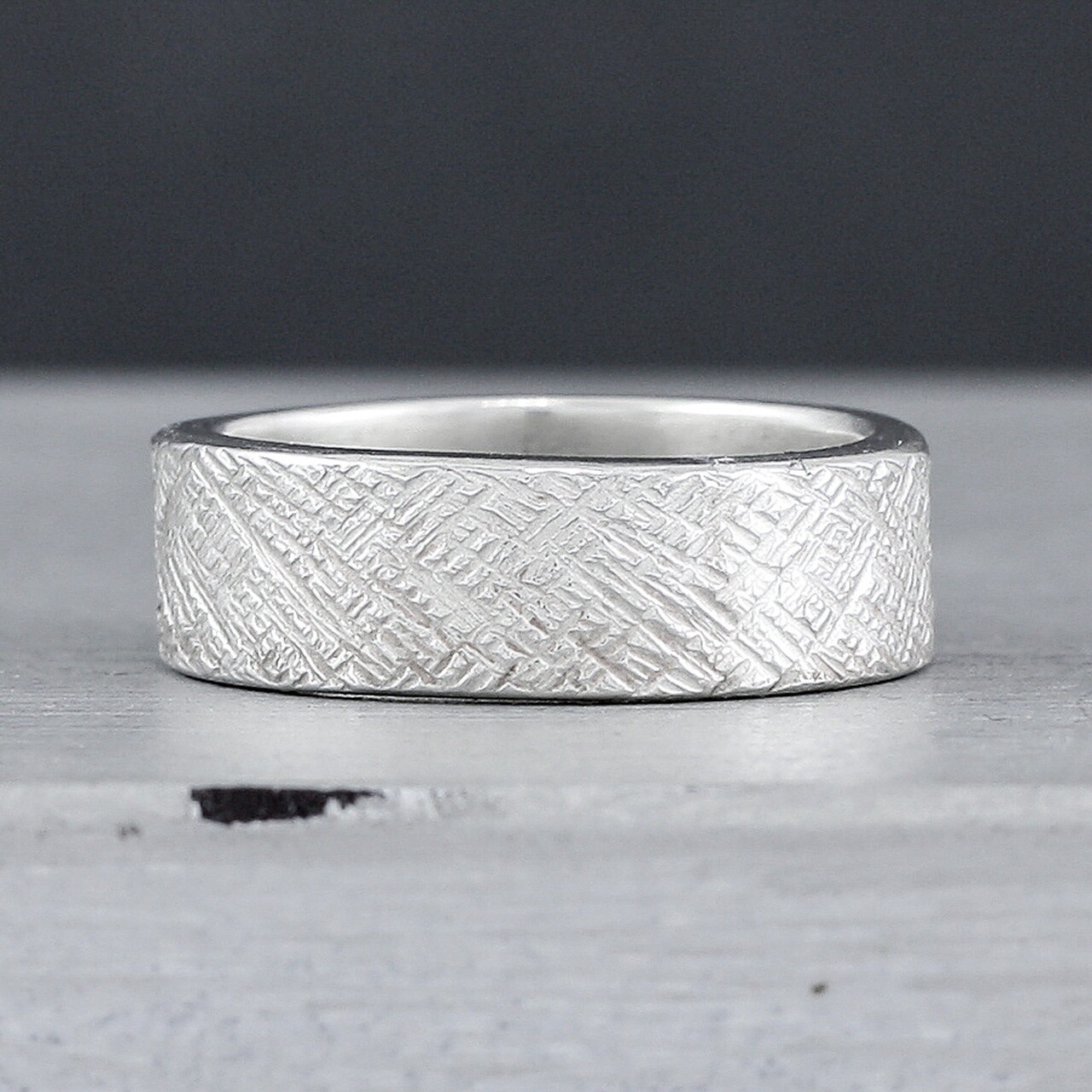 Wide Silver Ring - Tweed By Fi Mehra