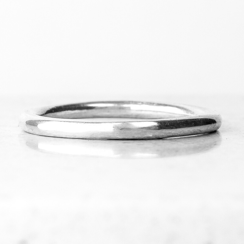 Thin Polished Silver Ring By Fi Mehra