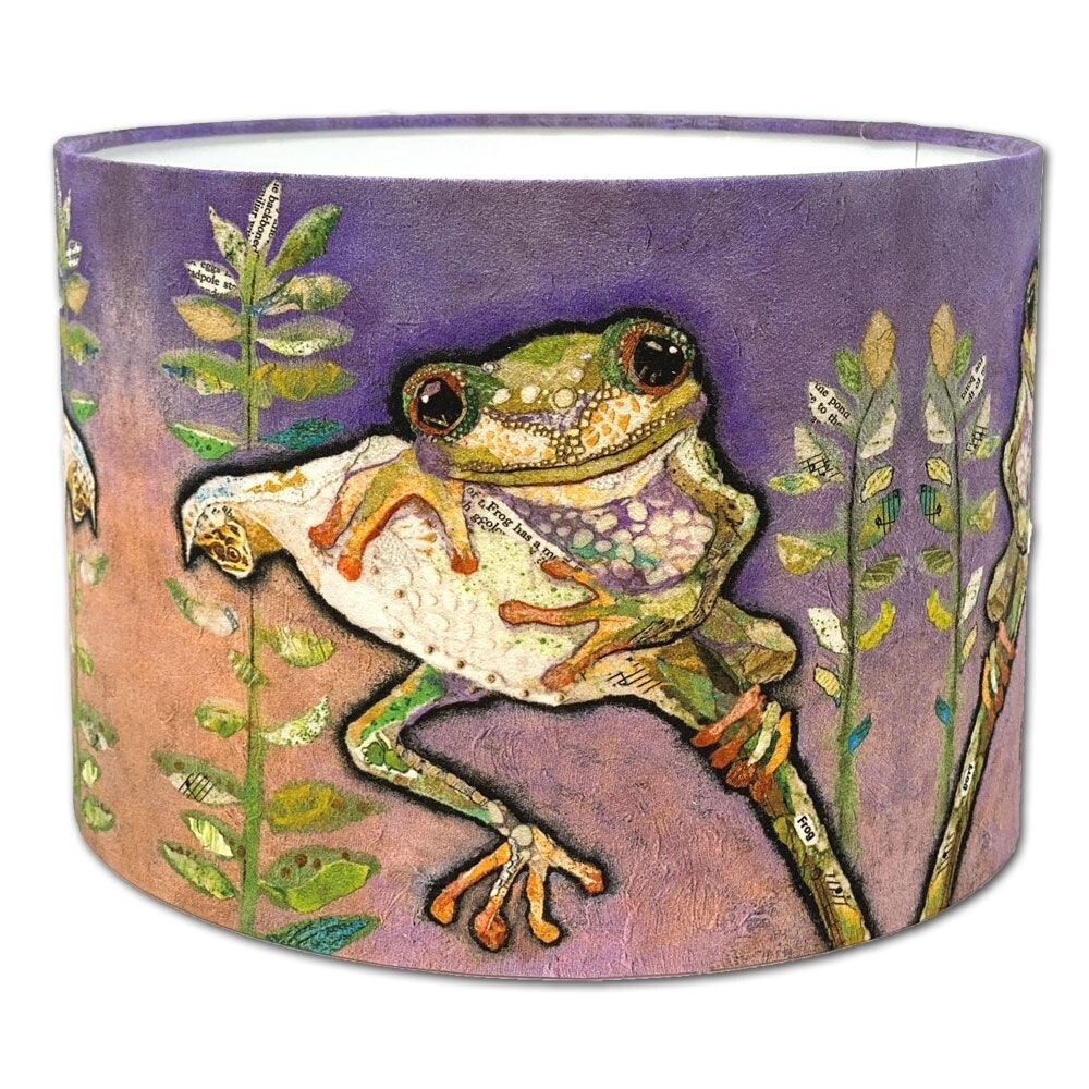 rippit frog faux suede lampshade by dawn maciocia