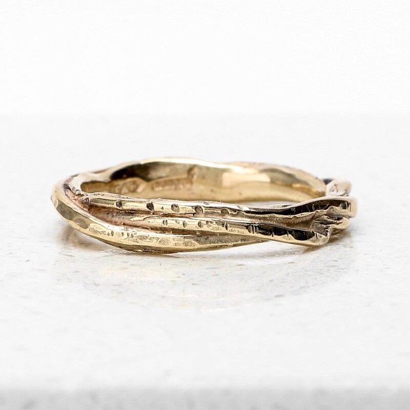 Wire 9ct Yellow Gold Ring - Narrow by Fi Mehra