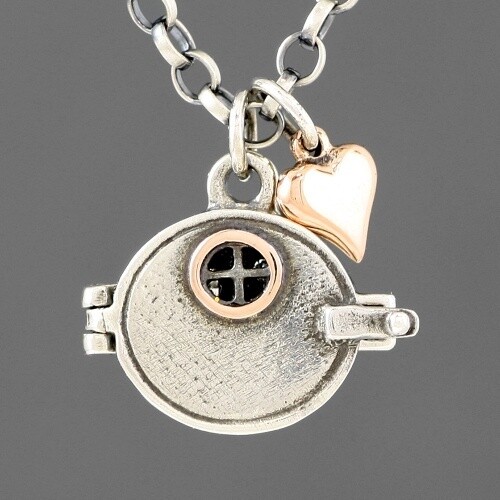 Forever Locket With Rose Gold Detail by Nick Hubbard