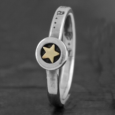 Wish Upon a Star Silver and Gold Ring by Nick Hubbard