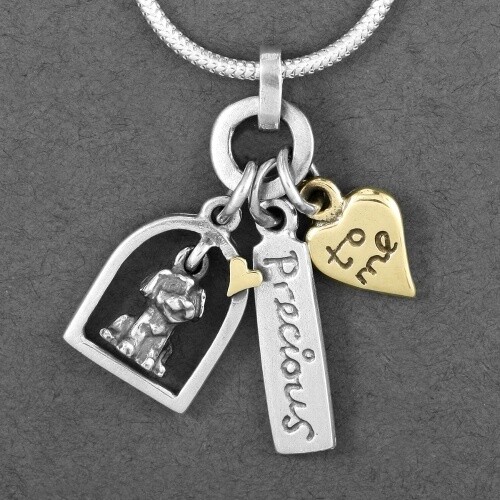 My Dog is Precious Charm Necklace by Nick Hubbard