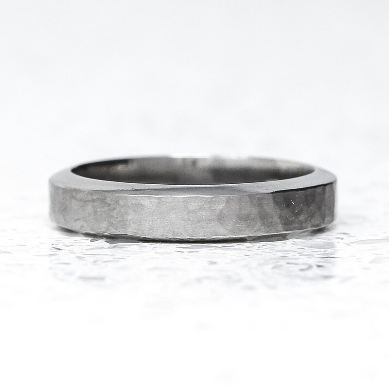 Hammered Titanium Ring - 4mm by Prism Designs
