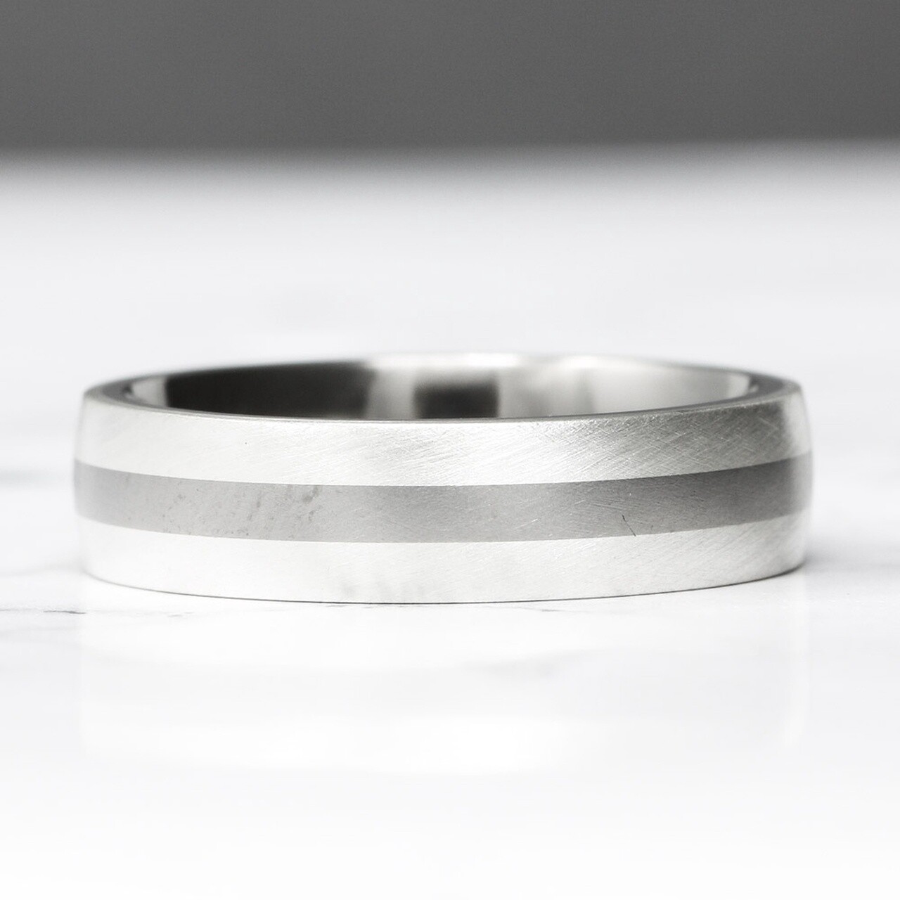 Sunspot Silver Sleeve Titanium Ring - 6mm by Prism Design